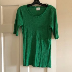 Never been worn green lettuce sleeve top.